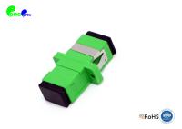 Manutenção programada SX do SC APC do adaptador da fibra ótica com material plástico completo de cor verde da flange de 9/125μm