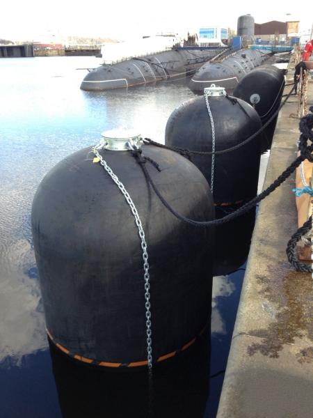D3.3*L6.5m Foam Filled Submarine Fenders Hydro Pneumatic Rubber Fender