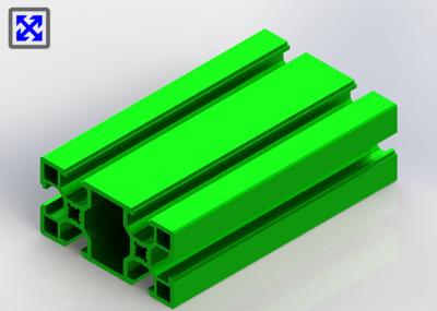 Green Powder Coating T Slot Aluminum Profile 30 * 60 For Exhibition Shelf