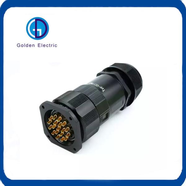 Multipin Electrical Plug Socket Connectors Safety Operation IP44 Panel Mounted Socket