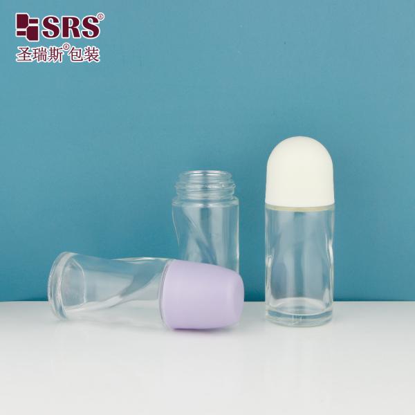 BLPG 50ML 60ML Empty Thick Wall Mold Glass Roll On Bottle For Cool Gel No Leakage