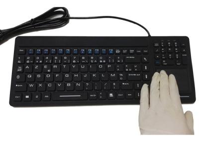 Teclado impermeável com Touchpad, teclado sem fio homem-máquina de 100% do silicone