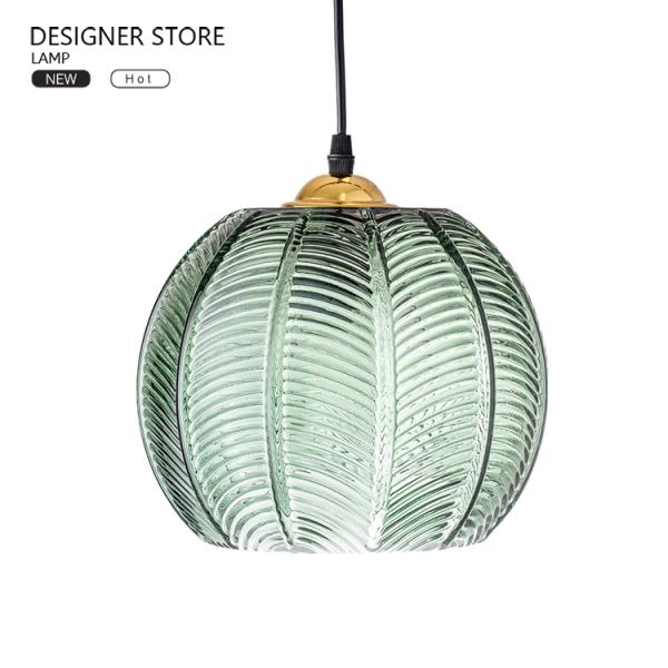 Luxury Bedroom Lamp Decor Luminaire Nordic Modern Leaf Glass Pendant Light(WH-GP-172)
