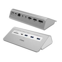 Adaptador multipuerto USB C de 9 en 1 con lector de tarjetas USB-A y SD/TF de 100 W con 4K HDMI PD