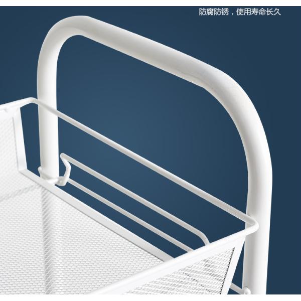 20kg Bearing Vegetable Rack Trolley , SS 4 Tier Storage Trolley