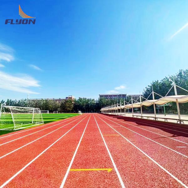 Green Rubber Running Track Material Durable 13mm Thickness
