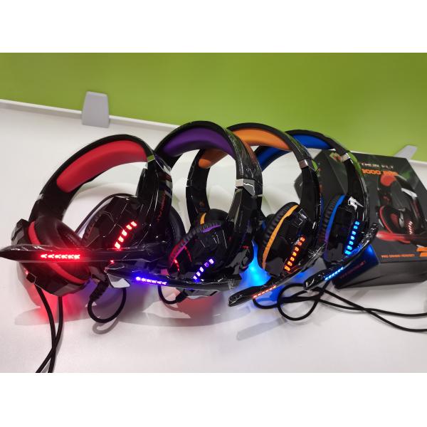 Amostra Grtis G9000 PRO проводные игровые гарнитуры с светодиодным микрофоном 40 мм