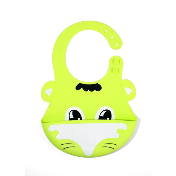 Cute Animal Silicone Baby Girl Bibs , Colorful Funny Baby Bibs With Sleeve