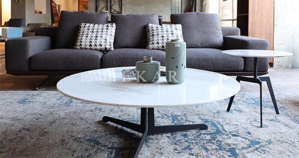 Living Room Round Coffee End Marble Side Table ZZ-ZC1720B