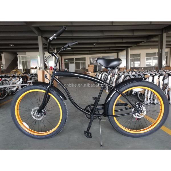 26 inch 3.0 tire fat tire men beach cruiser bike with Shimano 7 gear and disc brake