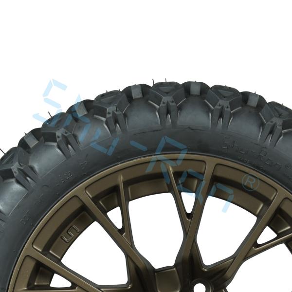 Customizable 14 Inch Golf Cart Bronze Wheels And Off-road Tires for Customer Requirements