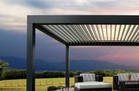 Toldo retrátil impermeável do pátio do PVC com o miradouro conduzido das luzes