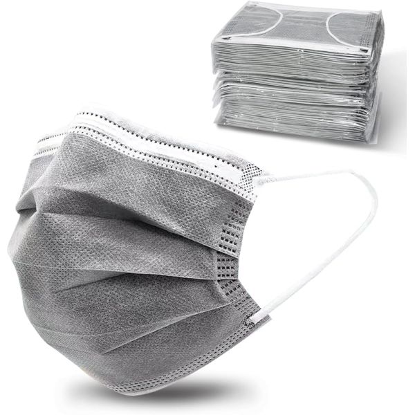 Hubei Haixin Manufacturer Active Carbon Face Mask PPE 4Ply Disposable Medical Facemask BFE 99% with Earloop