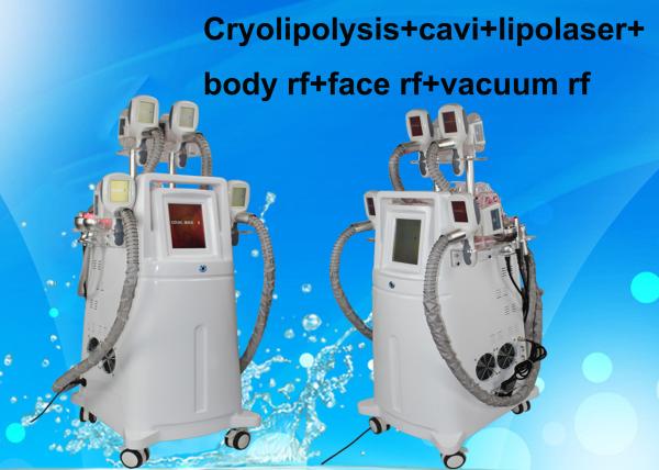 Cavi + Lipolaser + Rf + Vacuum Cryolipolysis Slimming Machine For Body / Face