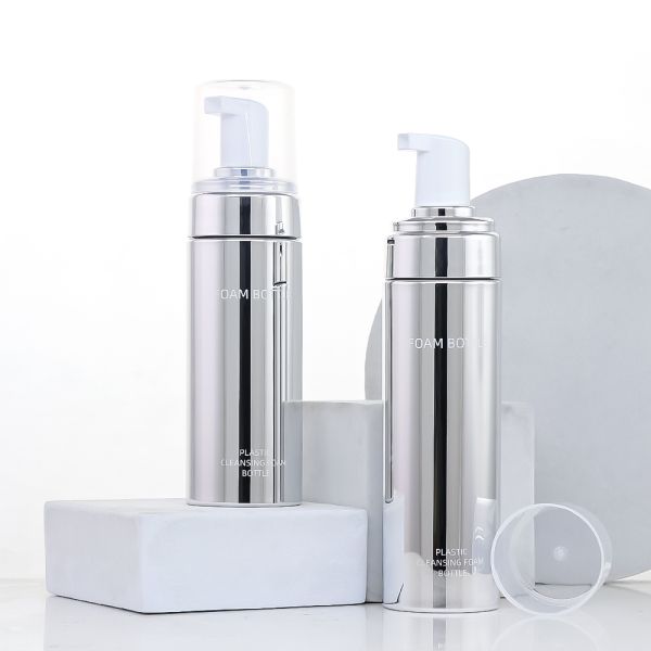 Customizable Foam Pump Bottle with Press-Type Foam Pump Head and Multiple Capacity Options