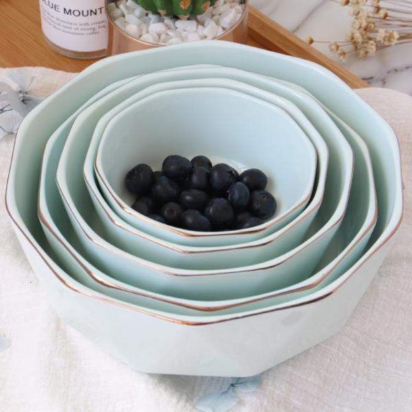 Nordic Noodle Porcelain Dessert Bowls Dishwasher Safe