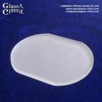 Vidrio de arena de textura lineal duradero para cubierta de iluminación de ambiente