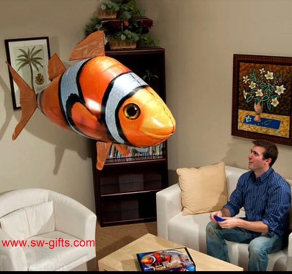 HOT Sale Remote Control Rlying Shark Electric Fish RC Fishing Plastic Inflatable Blimp