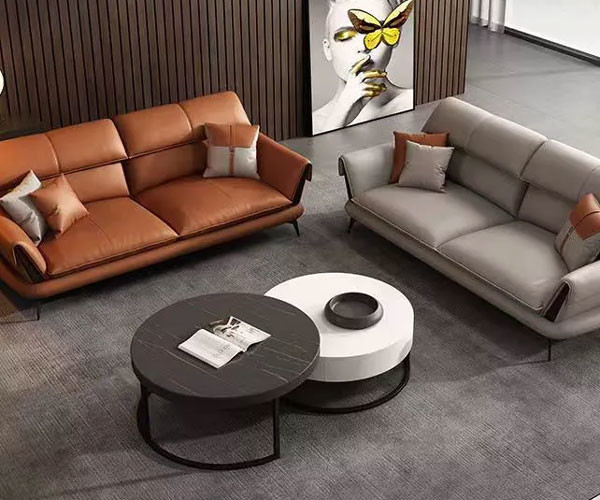 Mesa de centro superior de mármol de lujo blanca del vintage con la base de acero negra del almacenamiento del cajón