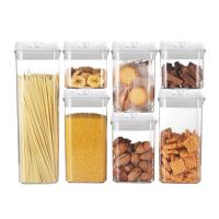 recipientes de armazenamento herméticos do alimento múltiplo plástico do tamanho 7Pcs com tampas