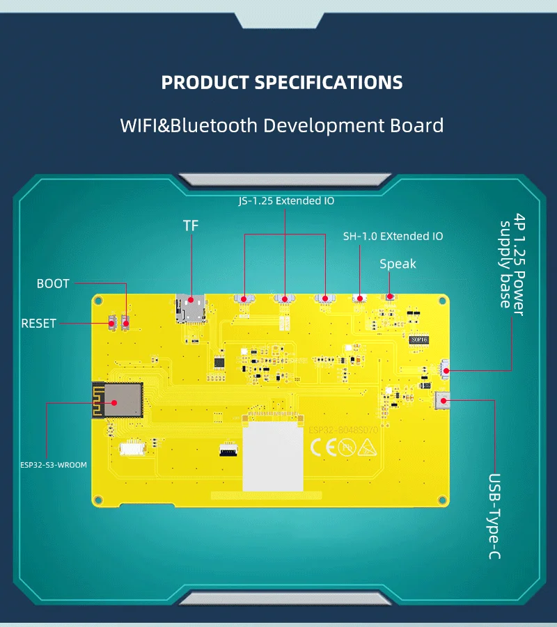 5V 260g TFT Дисплейный модуль EK9716 Драйверный чип RGB 65K Цвет Широкий -20.C -70.C Операционная температура