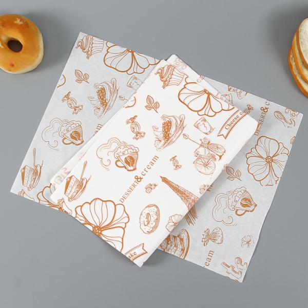 Disposable Sandwich Packaging Paper Full Payment Food Oil Proof Paper for Simple Style