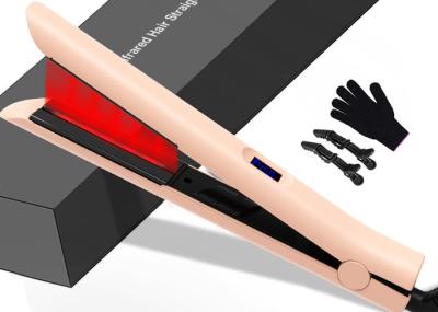 O instante aquece-se acima do Straightener liso do cabelo da exposição do LCD do ferro do infravermelho duplo da tensão