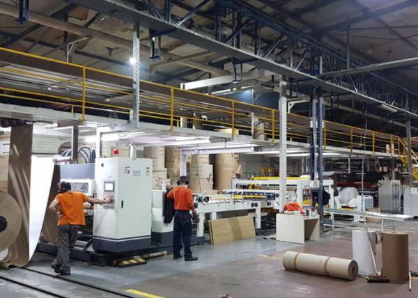 Automatic 2 Ply Corrugated Cardboard Machine Production Line 1 Year Warranty
