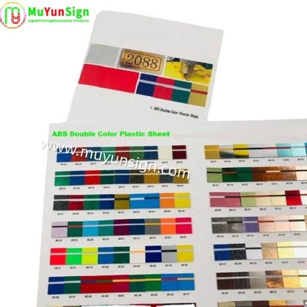 Double Color Plastic ABS Sheet Customized Thickness / Color 1220x2440mm
