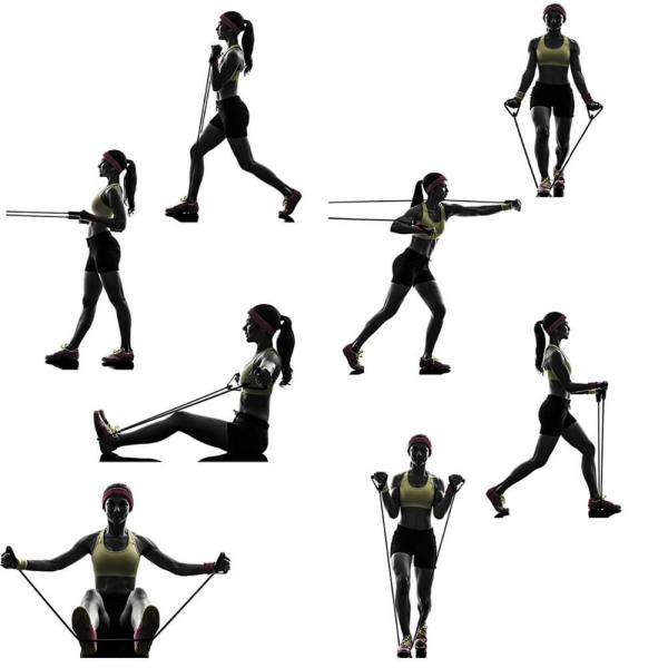 веревочка тяги 120км эластичная, диапазоны сопротивления фитнеса для домашней йоги