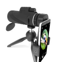 Monocular claro afiado do telescópio 12x50 do telefone celular do foco fixo HD para a caça dos cervos