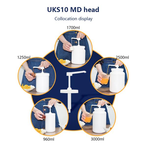 распределитель насоса приправы контейнера ПЭ 3000мл пластиковый установил тип головы МД