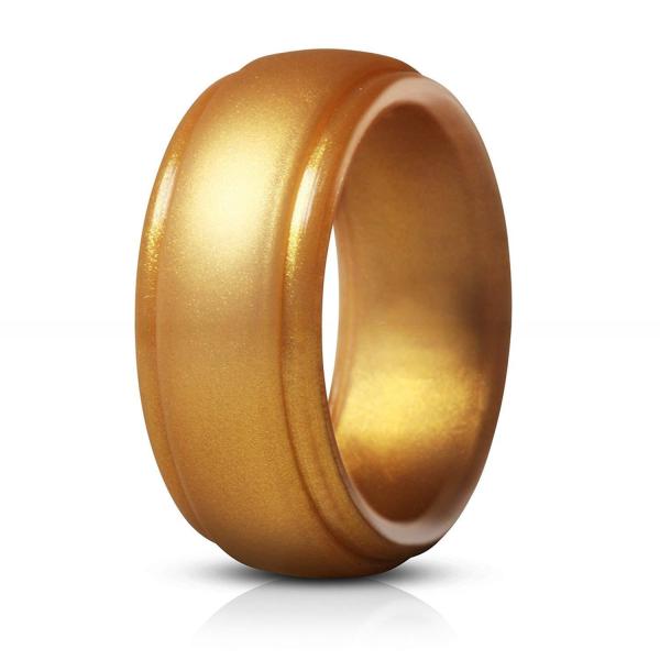 Sport Wedding Silicone Ring 8mm Step Edge Breathable For Men
