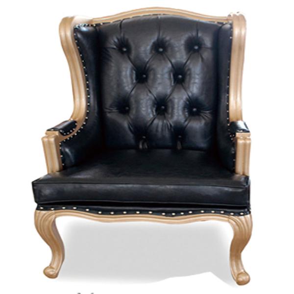 YLX-3103 Black PU Leather Cover with Perfect Sewing Craftmanship Sofa Chair