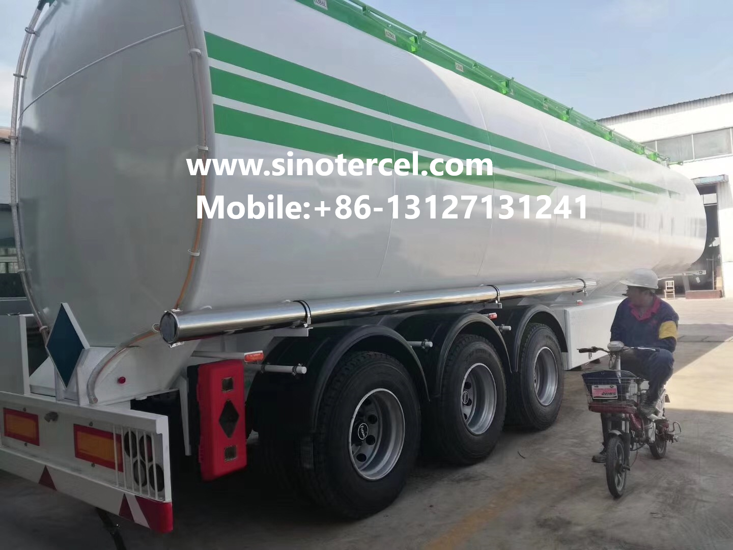 
40000L-60000L Lpg Semi Tanker Trailer 3 Axles Customized White