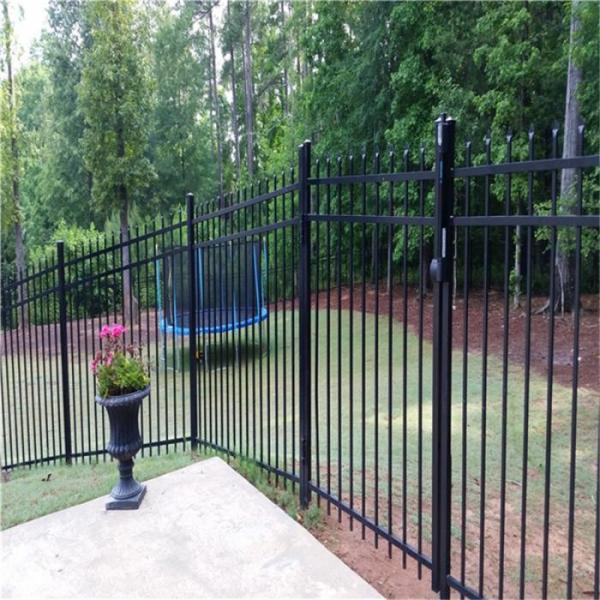 Galvanized 6ft 8ft Picket Steel Fence Metal Garden Fence for Residential Security