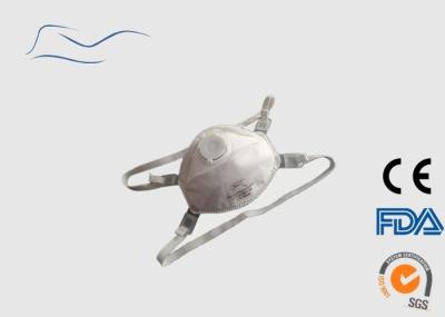 FFP3 White Asbestos Dust Mask , Non Woven Disposable Face Protection Mask