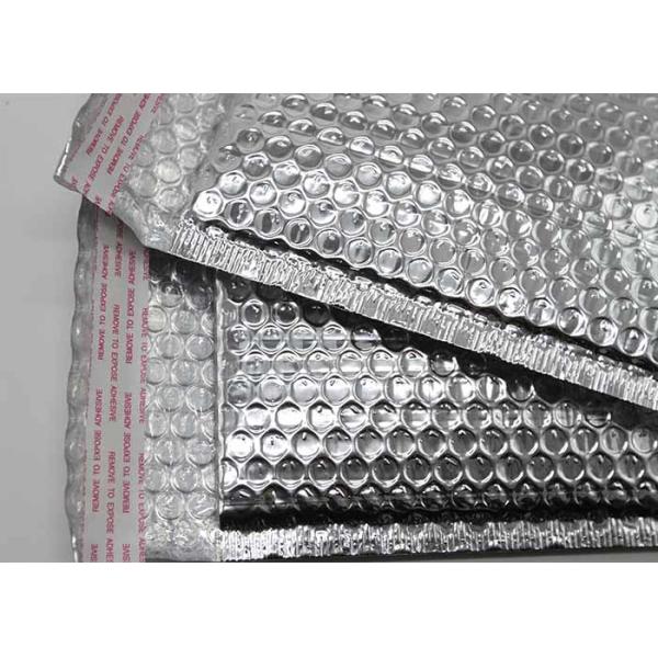 Waterproof Silver Bubble Wrap Envelopes , 6x10 Metallic Foil Bubble Bags Anti Rub