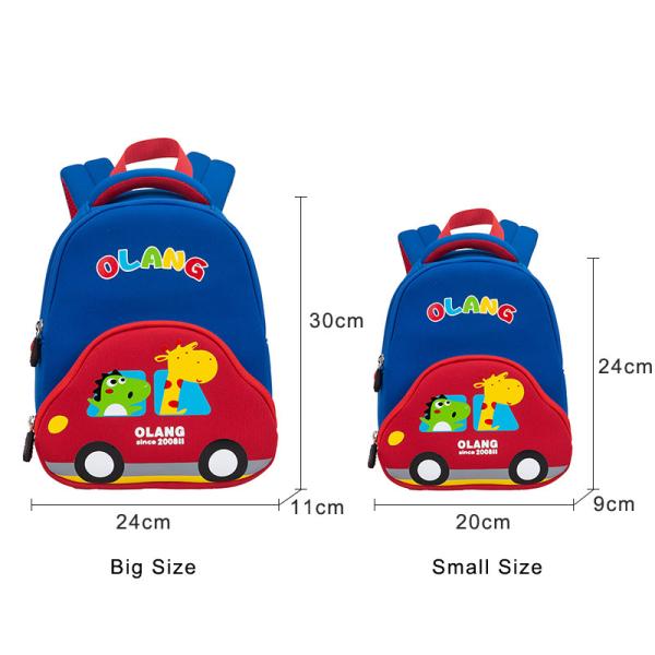 Anti Lost Waterproof Kids Backpack 3D Car Schoolbags 2 Sizes 400g