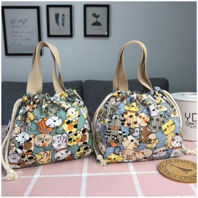 Durable Embroidery Logo Cloth Drawstring Bags For Lunch Box 10 * 12CM