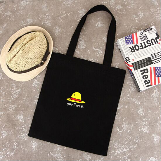 Green shopping bag hand shoulder female bag casual fashion tide canvas printing