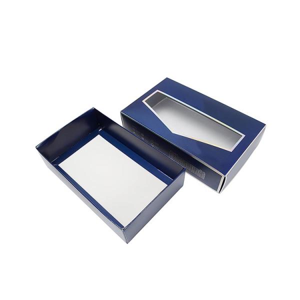 Calcetins para homens impressos Roupas íntimas Embalagem Caixa-presente com janela transparente CMYK Cor Pantone