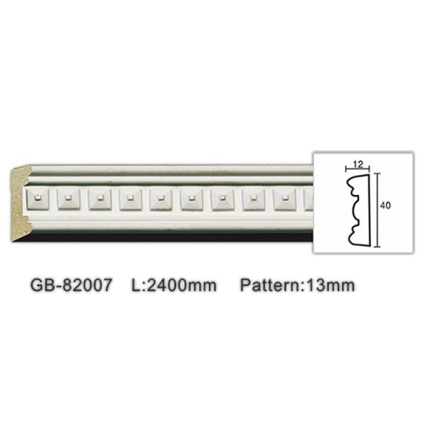 GB-82007 High Density Polyurethane Foam Carved Durable Indirect Lighting Cornice Corners For Villa