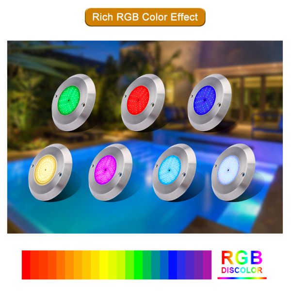 IP68 Underwater PAR 56 Pool Light 6W SMD2835 Dimension 110*34MM Ultra Thin 10MM