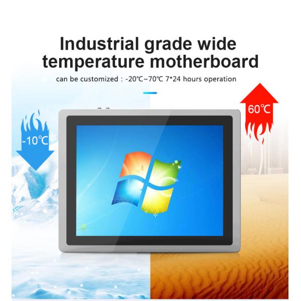 10.4 Inch Fanless Industrial Touch Screen PC Customized Waterproof Wall Mount Capacitive Touch Screen Panel Embedded All In One Pc