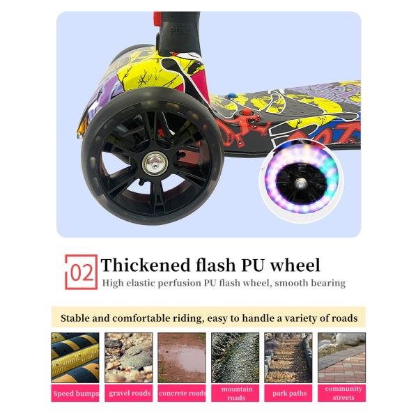 CE Certificate Included Blanco ABS Kids Kick Electric Drifting Scooter with Light