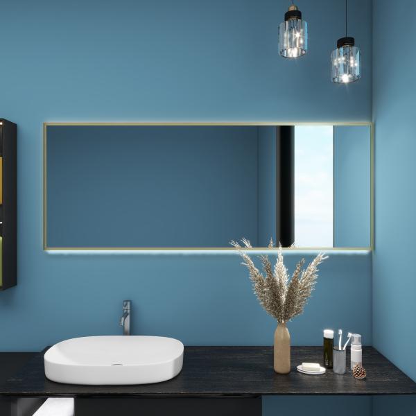 Effets d'amplification Transmission BT Touch haute technologie Miroirs de salle de bain personnalisés pour la maison et l'hôtel