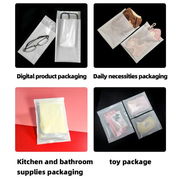 100% полностью биоразлагаемые белые прозрачные бумажные пакеты для упаковки носков