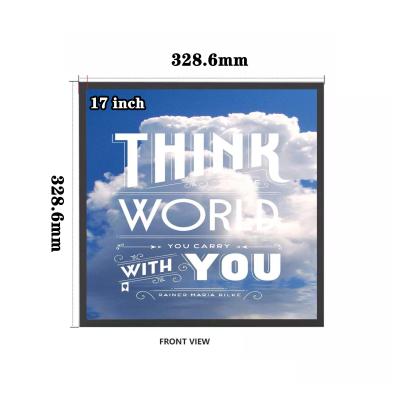 17 Inch Square LCD Display 300nits Wall Mounted Android Windows System 1920x1920
