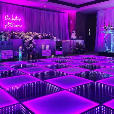 Most Popular White Starlit RGB LED Dance Floor Panels For Wedding DJ Bar Party Twinkling Light Dance Floor Tile